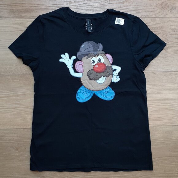 Mr. Potato Head - New Women's Medium Black T-Shirt - Picture 1 of 5